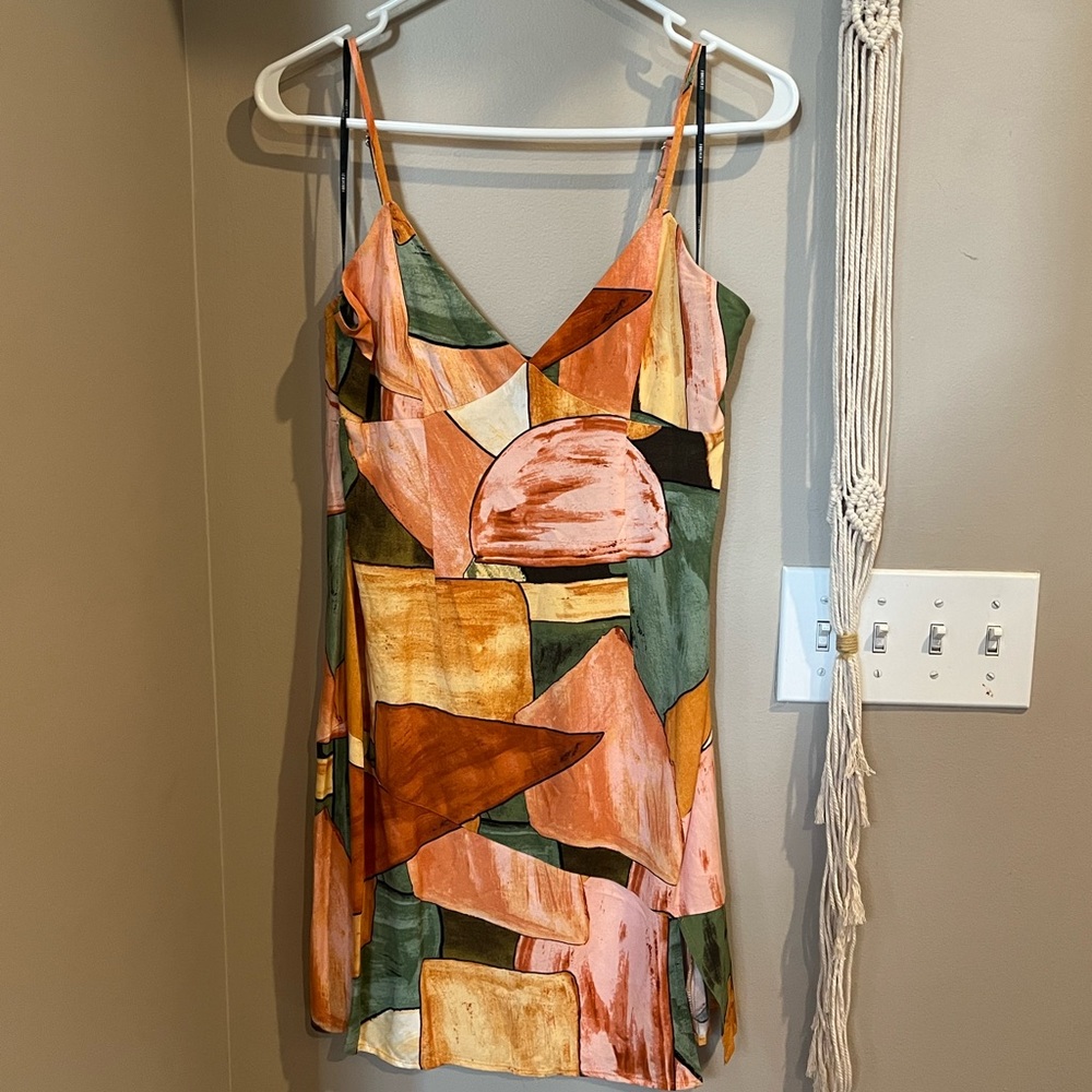 Pattern mini summer dress